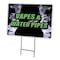 Signmission Vapes & Water Pipes Yard Sign & Stake outdoor plastic coroplast window C-1824-DS-Vapes & Water Pipes - alternate 1